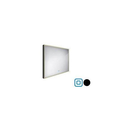 černé LED zrcadlo 800x700 s dotykovým senzorem ZPC 13003V-90